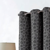 RT Designer Collection Jasper Lurex Jacquard 2 Pack Grommet Curtain Panel 36" x 84" Black