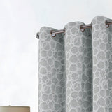 RT Designer Collection Jasper Lurex Jacquard 2 Pack Grommet Curtain Panel 36" x 84" Silver