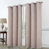 RT Designer Collection Jasper Lurex Jacquard 2 Pack Grommet Curtain Panel 36" x 84" Taupe