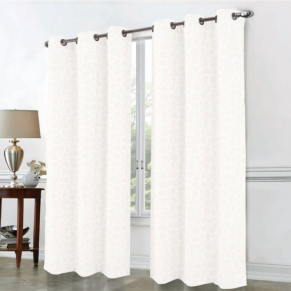 RT Designer Collection Jasper Lurex Jacquard 2 Pack Grommet Curtain Panel 36" x