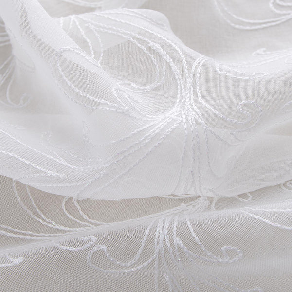 RT Designers Collection Kimberly Embroidery Doily Grommet Sheer Curtain Panel Pa