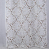 RT Designers Collection Kimberly Embroidery Doily Grommet Sheer Curtain Panel Pair Taupe