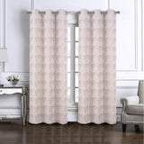 RT Designers Collection Luca Jacquard Grommet Curtain Panel Pair 36" x 84" Chocolate