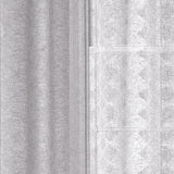 RT Designer Collection Laura Textured Sheer Rod Pocket Luxurious Modern Design Curtain Panel Pair 37" x 84" Silver