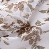 RT Designers Collection Meadow Grommet Metallic Sheer Printed Doily Curtain Panel Pair 36" x 84" Taupe