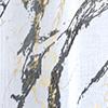 RT Designers Collection Marble Grommet Metallic Sheer Printed Doily Curtain Panel Pair 36" x 84" Black