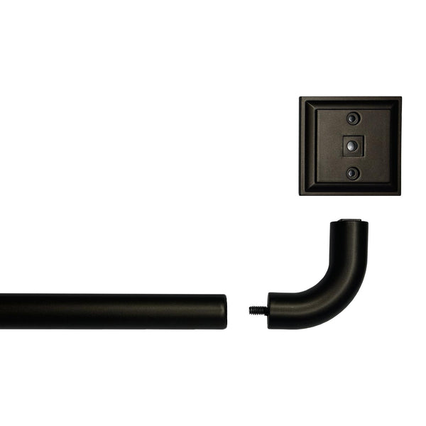 Versailles BLOCKOUT Steel Heavy Duty Curtain Rod Set for Windows Bronze