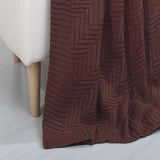 Plazatex Pietra Luxury Acrylic Throw Blanket - 50x60", Chocolate