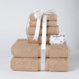 Plazatex All Season Towel Set Made With High Quality Fabric for Maximum Comfort 6 Piece Taupe