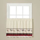 Saturday Knight Ltd French Country Collection High Quality Quintessential And Symbols Window Tiers - 2 Piece - Multi