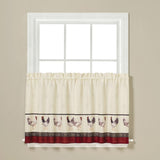 Saturday Knight Ltd French Country Collection High Quality Quintessential And Symbols Window Tiers - 2 Piece - Multi