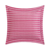 Chic Home Tristan Contemporary Bohemian Inspired Striped Print Geometric Pattern Bedding Reversible Quilt Cover Set - Decorative Pillows Shams Included - Fuchsia