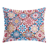 Chic Home Aspen Bohemian Inspired Contemporary Geometric Pattern Print Bedding Reversible Quilt Cover Set - Embroidered Decorative Pillow Shams Included - Pink