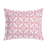 Chic Home Aspen Bohemian Inspired Contemporary Geometric Pattern Print Bedding Reversible Quilt Cover Set - Embroidered Decorative Pillow Shams Included - Pink