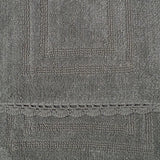 RT Designers Collection Adamo 2 Pieces Premium Cotton Anti Skid Bath Rug Set Grey