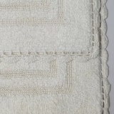 RT Designers Collection Adamo 2 Pieces Premium Cotton Anti Skid Bath Rug Set Ivory