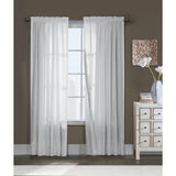 Commonwealth Thermavoile Rhapsody Lined Tailored Pole Top Curtain Panel - White