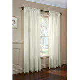 Commonwealth Thermavoile Rhapsody Lined Tailored Pole Top Curtain Panel - Ivory