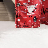 Plazatex Red Santa Micro plush Decorative All Season Red Color 50" X 60" Throw Blanket