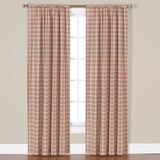 Saturday Knight Ltd Dexter Collection High Quality Yarn Dyed Gingham Look Window Panel With 3" Rod Pocket - 50x63", Red