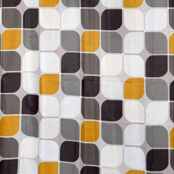 Carnation Home Fashions "Metro" Stall Size Fabric Shower Curtain - Multi 54x78