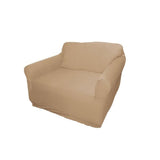 kashi Home Jersey Stretch Chair Protector Slip Cover 70 x 90 Linen