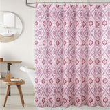 RT Designers Collection 90 GSM Printed Peva Glit Jaxx Shower Curtain  70" x 72" Burgundy