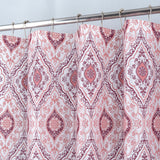 RT Designers Collection 90 GSM Printed Peva Glit Jaxx Shower Curtain  70" x 72" Burgundy