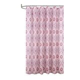 RT Designers Collection 90 GSM Printed Peva Glit Jaxx Shower Curtain  70" x 72" Burgundy