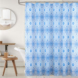 RT Designers Collection 90 GSM Printed Peva Glit Jaxx 13 Piece Shower Curtain Set 70" x 72" Blue