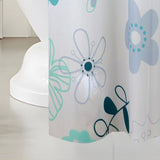 RT Designers Collection 90GSM Peva Glit Printed Romy Shower Curtain 70" x 72" Blue