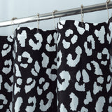 RT Designers Collection 90GSM Peva Glit Printed Leopard Shower Curtain 70" x 72" Black