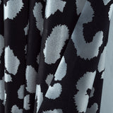 RT Designers Collection 90GSM Peva Glit Printed Leopard Shower Curtain 70" x 72" Black