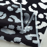 RT Designers Collection 90GSM Peva Glit Printed Leopard Shower Curtain 70" x 72" Black