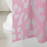RT Designers Collection 90GSM Peva Glit Printed Leopard Shower Curtain 70" x 72" Blush