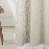 RT Designers Collection 90GSM Peva Glit Printed Leopard Shower Curtain 70" x 72" Tan