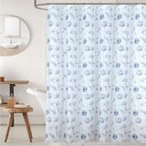 RT Designers Collection 90 GSM Printed Peva Glit Caspian 13 Piece Shower Curtain Set 70" x 72" Blue