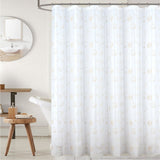RT Designers Collection 90 GSM Printed Peva Glit Caspian 13 Piece Shower Curtain Set 70" x 72" Tan