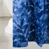 RT Designers Collection 90GSM Peva Glit Printed Suri 13 Piece Shower Curtain Set 70" x 72" Blue