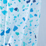 RT Designers Collection 90GSM Peva Glit Printed Terrazzo Shower Curtain 70" x 72" Blue