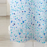 RT Designers Collection 90GSM Peva Glit Printed Terrazzo Shower Curtain 70" x 72" Blue