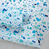 RT Designers Collection 90GSM Peva Glit Printed Terrazzo Shower Curtain 70" x 72" Blue