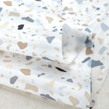 RT Designers Collection 90GSM Peva Glit Printed Terrazzo Shower Curtain 70" x 72" Tan