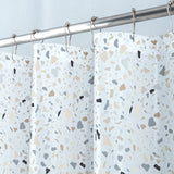 RT Designers Collection 90GSM Peva Glit Printed Terrazzo 13 Piece Shower Curtain Set 70" x 72" Tan