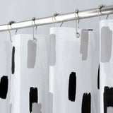 RT Designers Collection 90 GSM Printed Peva Glit Brush Stroke Shower Curtain 70" x 72" Grey