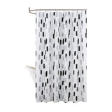 RT Designers Collection 90 GSM Printed Peva Glit Brush Stroke Shower Curtain 70" x 72" Grey
