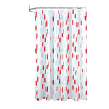 RT Designers Collection 90 GSM Printed Peva Glit Brush Stroke Shower Curtain 70" x 72" Red