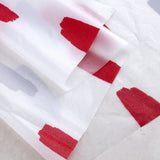 RT Designers Collection 90 GSM Printed Peva Glit Brush Stroke 13 Piece Shower Curtain Set 70" x 72" Red