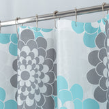 RT Designers Collection 90GSM Peva Glit Printed Marigold 13 Piece Shower Curtain Set 70" x 72" Seafoam