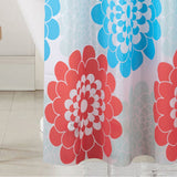 RT Designers Collection 90GSM Peva Glit Printed Marigold 13 Piece Shower Curtain Set 70" x 72" Muticolor